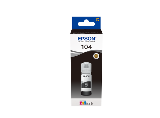 Garrafa tinta Preto ET 104 (65 ml) Epson Eco Tank Garrafa tinta Preto ET 104 (65 ml) Epson Eco Tank